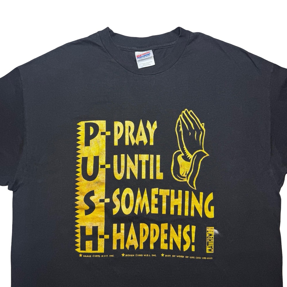 Vintage 90s pray religious shirt